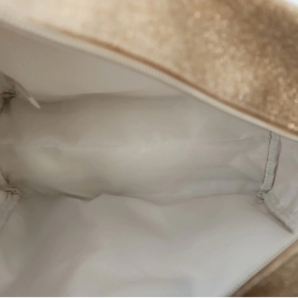 Jimmy Choo Parfums Gold Shimmery Cosmetic Bag Pouch New - Picture 2 of 7